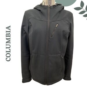 Columbia Women’s Black Softshell Hooded Jacket – Size Medium